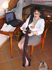 pictures of a secretary in pantyhose smoking