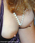 Big Breasts Erect Nipples Pearl Necklace