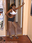 Indian Girl in Pantyhose White Lace Bra
