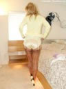 yellow brief panties nylon panties girdle garter half-slip